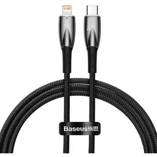 Кабель Baseus Gli ммer Series Fast Charging Data Cable Type-C to iP 20W 2 м черный