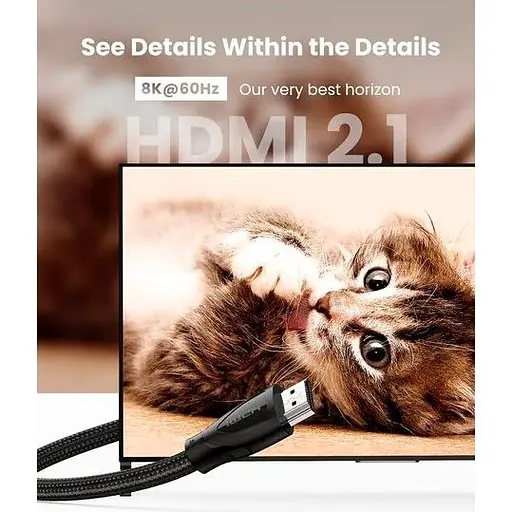 Кабель Ugreen HDMI to HDMI V2.1 Braided Cable 1.5m (80402) [99659] - фото 5