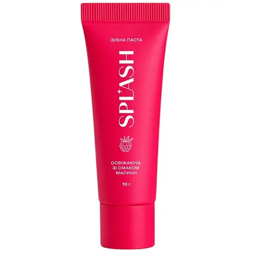 Зубна паста Splash освіжаюча зі смаком малини 10 г - фото 1