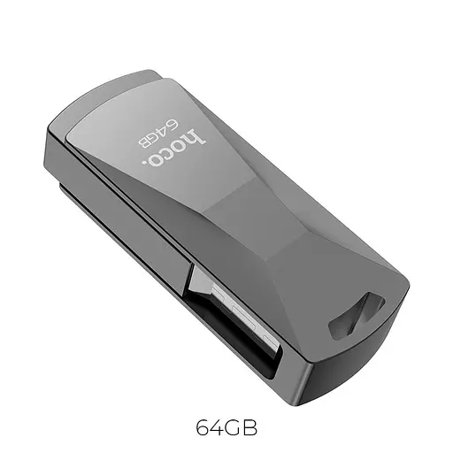Флешка металлическая Hoco UD5 64 GB USB Flash Disk Wisdom - фото 8