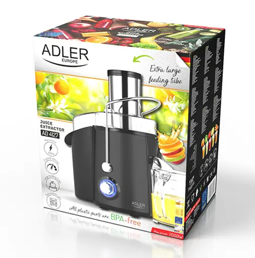Соковижималка 1000 Вт Adler AD 4127 отвір для фруктів 75 мм - фото 6