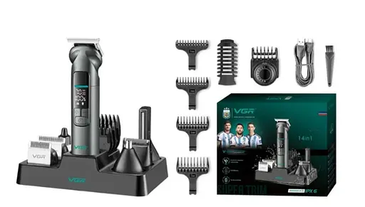 Профессиональный набор по уходу за волосами VGR V-096 14-в-1 Grooming Kit for Men - фото 2