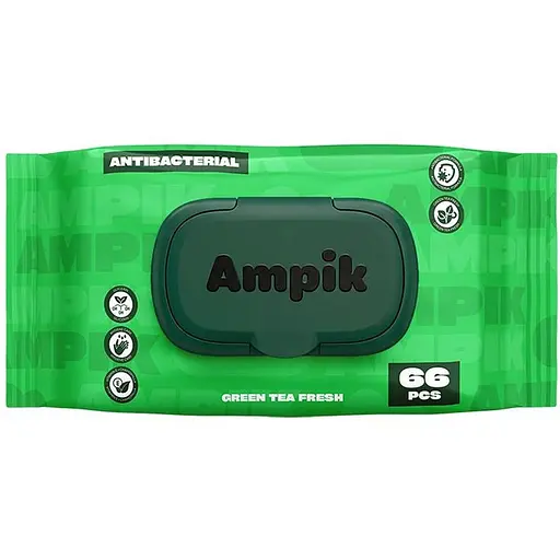 Вологі серветки Ampik Light антибактеріальні 66 шт. - фото 2