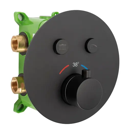 Душова система прихованого монтажу Rea Miler box black matt REA-P6713, Чорний матовий - фото 2