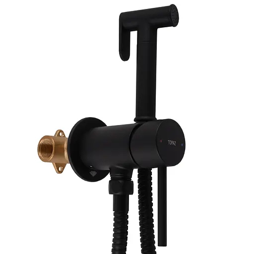 Змішувач гігієнічний TOPAZ LOFT TLF 32106-H39-BL латунний з душовим шлангом для ванної та туалету - фото 3