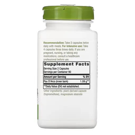 Натуральная добавка Nature's Way Pau D'Arco, 180 вегакапсул - фото 2