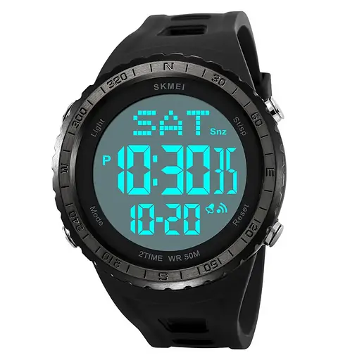 Часы мужские наручные спортивные Skmei 2192 (Черный с белым) - фото 3