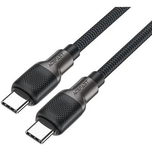 Кабель Acefast C10-03 Type-C to Type-C 3A 60W 1.2 м silicone zinc connectors чорний - фото 1