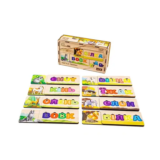 Развивающая деревянная игрушка-пазл Азбука животных PuzzleOK Puz-91768 - фото 3