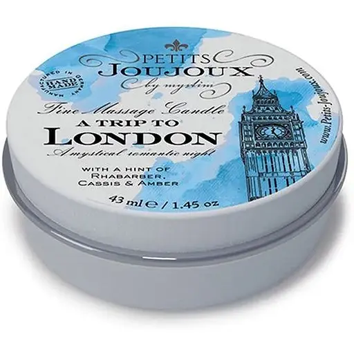 Масажна свічка Petits Joujoux - London - Rhubarb, Cassis and Ambra (43 мл)