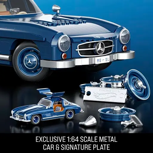 Премиум машинка-конструктор Hot Wheels Mattel Brick Shop Mercedez-Benz 300 SL (HWW25) - фото 5