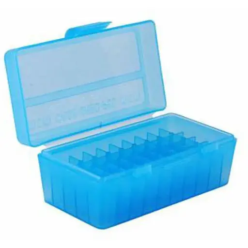 Коробка для патронів MTM  50 шт. блакитна