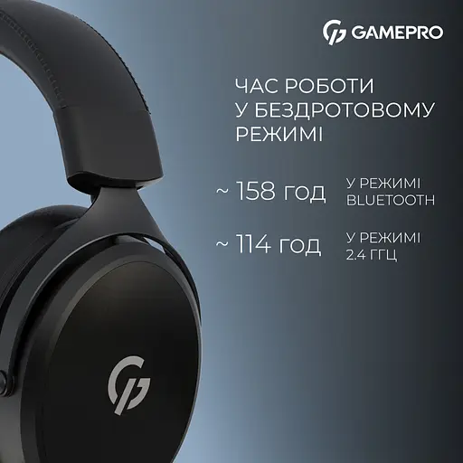 Наушники GamePro Asgard Skadi Wireless Black (HSW191B) - фото 7
