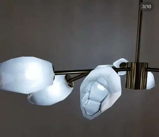 Світлодіодна люстра Сучасна 8616 (Золотиста) на 6 плафонів - фото 4