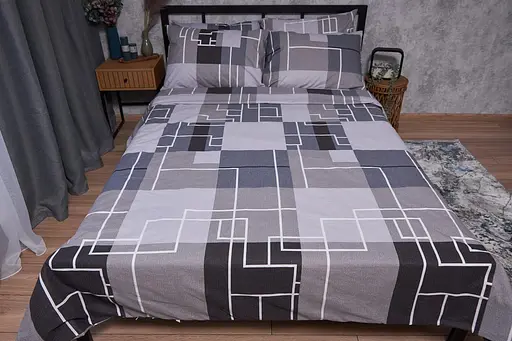 Комплект постільної білизни Moon&Star Бязь Gold Люкс Domiano King Size 220x240 наволочки 4х50х70 - фото 1