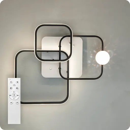 Люстра світлодіодна 517 Dlight з пультом 50 Вт Білий+Чорний (02050) - фото 1