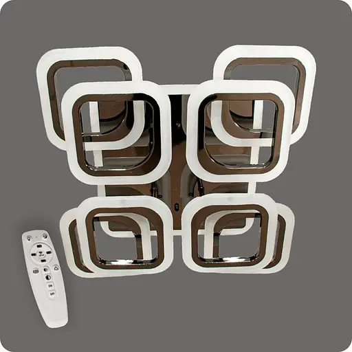 Люстра світлодіодна 517 Dlight 3color з пультом 110Вт Чорний хром (01594) - фото 2