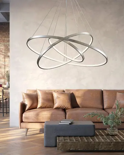 Підвісний світильник, люстра Goldlux 330048 Lea 3 Led 3x60W 4000K 8000Lm IP20 Срібло - фото 3