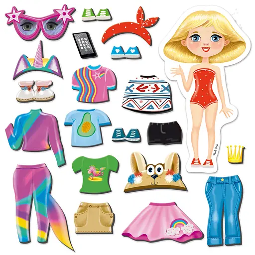 Магнітна гра Одевашка "Trendy girl" Vladi Toys VT3204-32 Укр - фото 3