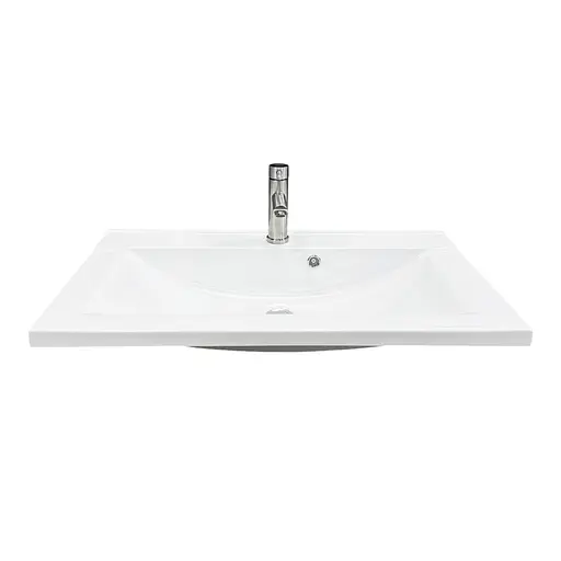 Набір для ванної кімнати Adamant раковина умивальник QUANTO 80 штучний камінь прямокутна з сифоном Click-Clack + змішувач - фото 3