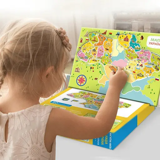 Развивающая игра "Магнитная карта Украины" DoDo Toys 200268 30 магнитных элементов - фото 2