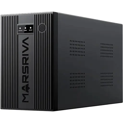 ДБЖ Marsriva MR-UF2000, 2000ВА/1200Вт, Line-Interactive, LED version, 2хSchuko, 2x12V/9Ah, metal