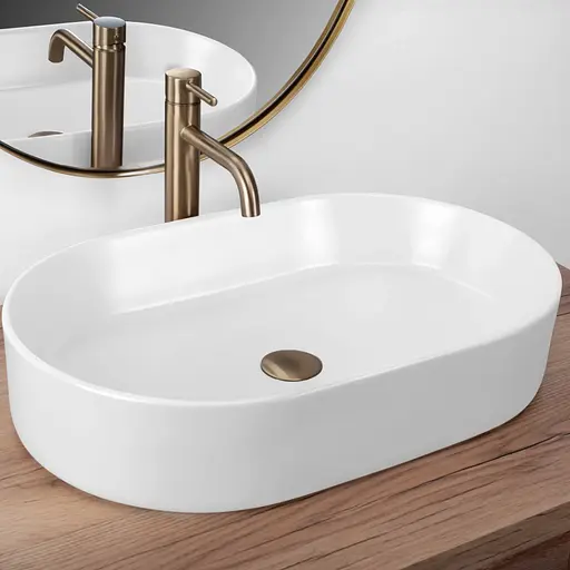 Умивальник Rea Nadia 60 white matt накладний REA-U9657, Білий матовий - фото 2