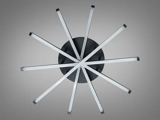 Стельова світлодіодна люстра Romin чорна 70W 5 модулів - фото 4