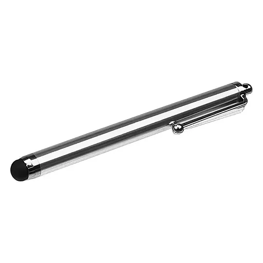 Стилус ємнісний, з отвором для кріплення, сріблястий - фото 2