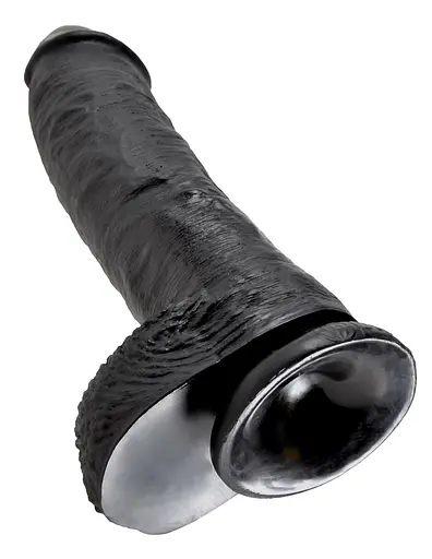 Фаллоимитатор King Cock With Balls 10" 27 см черный - фото 4
