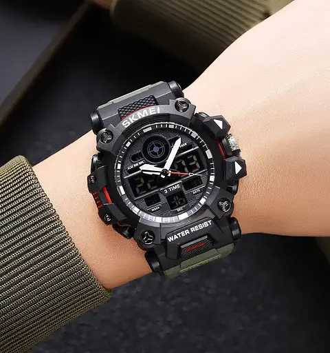 Годинник чоловічий наручний спортивний Skmei 2226 Зелений - фото 6