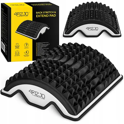 Тренажер для растяжения спины и позвоночника 4FIZJO массажный Black/White (P-5905973407236) - фото 2