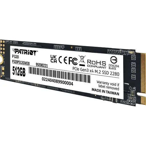 Накопичувач SSD Patriot m.2 NVMe 512GB P320 480 500 (P320P512GM28) - фото 2