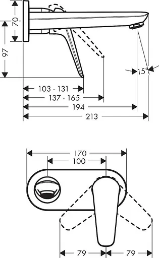 Смеситель для умывальника Hansgrohe Novus EcoSmart 71127000 Хром - фото 3