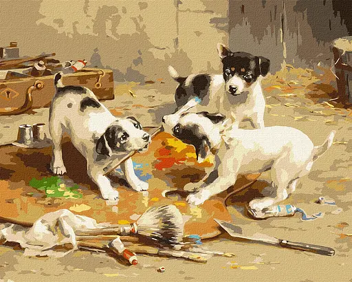 Набор для росписи по номерам Маленькие художники, 40x50 см, КНО4357