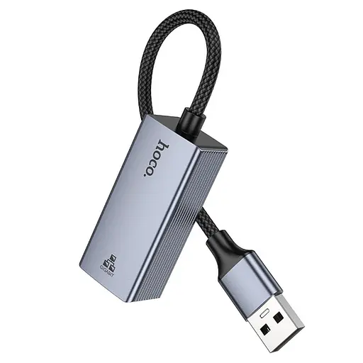 Интернет-адаптер Hoco UA37 1000 Мбит/с USB to RJ45 сетевая карта внешняя - фото 6