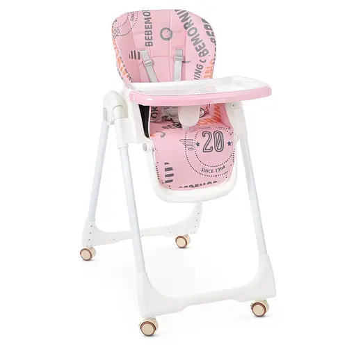 Стульчик для кормления M 5673-8 на колесах 5-точечный