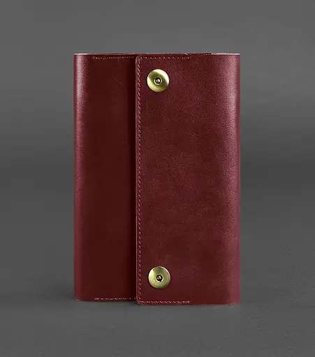 Шкіряний блокнот (Софт-бук) 5.0 бордовий - фото 1