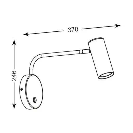 Бра Zuma Line Tubo GU10 1x50W IP20 Bk - фото 2