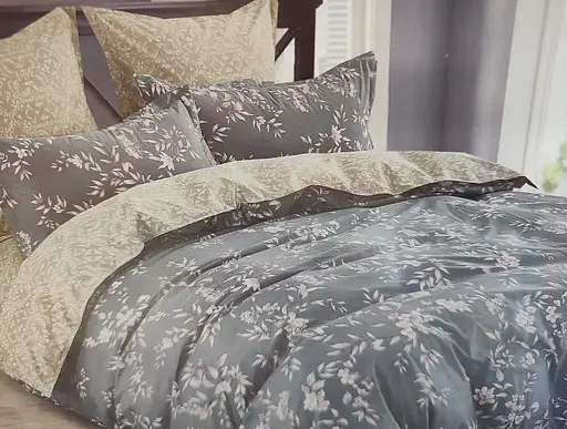 Постельное белье сатин Laura-Grand 21 евро комплект светло-серый - фото 1