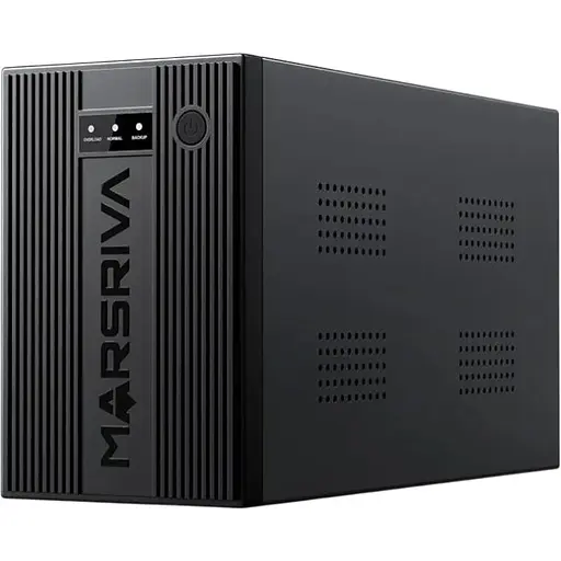 ДБЖ Marsriva MR-UF1000, 1000ВА/600Вт, Line-Interactive, LED version, 3хSchuko, 2x12V/9Ah