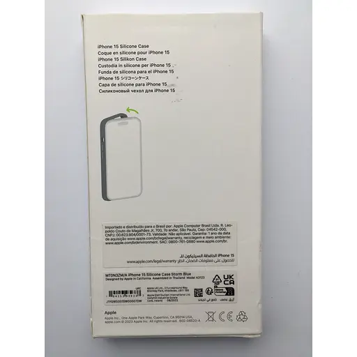 Оригинальный силиконовый чехол Apple Silicone Case MagSafe для iPhone 15 (6.1") Storm Blue MT0N3ZM/A - фото 6