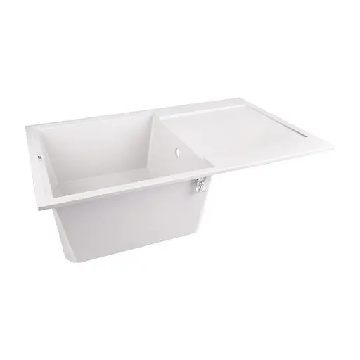 Кухонна мийка Lidz 790x495/230 WHI-01 (LIDZWHI01790495230), Білий - фото 4