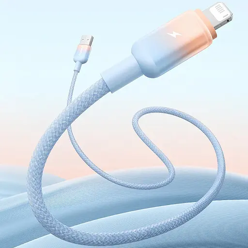 Дата кабель Baseus Discolor Series Fast Charging USB to Lightning 2.4A (1m) (P10374900) Galaxy Blue - фото 2