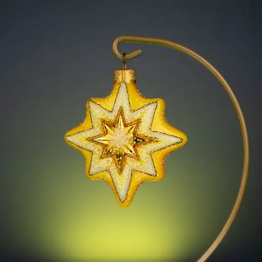 Ялинкова прикраса Різдвяні історії Зірка сонячна скло (4820001128154) - фото 2