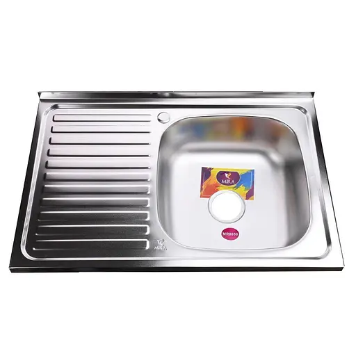 Мойка кухонная Mira MR 8050 RE Right прямоугольная 800х500х180 мм Satin 30412 - фото 1