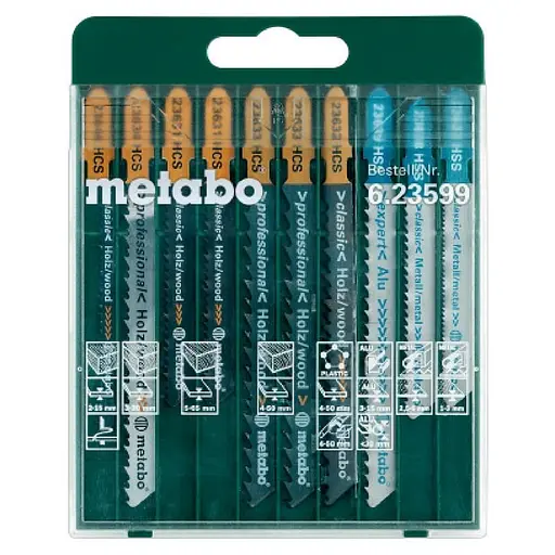 Полотно пиляльне для електролобзика Metabo, по дереву та металу, набір 10 шт.