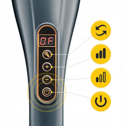 Ручний вібраційний масажер для тіла 4FIZJO Long Stick 7 в 1 4FJ0555 Grey (P-5907739319135) - фото 4