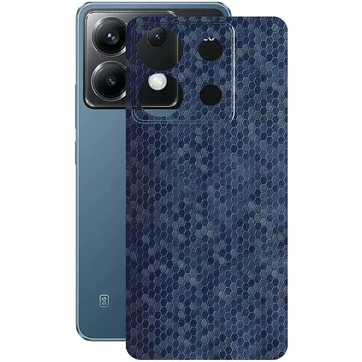 Захисна плівка StatusSKIN для Xiaomi Poco X6 Корпус Вініл Соти сині - фото 1