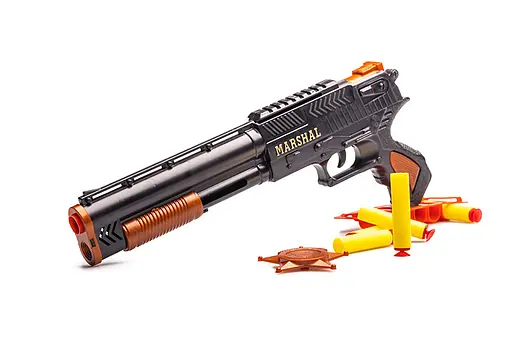 Игрушечный дробовик "Marshal" Golden Gun 915GG с мягкими пулями - фото 4